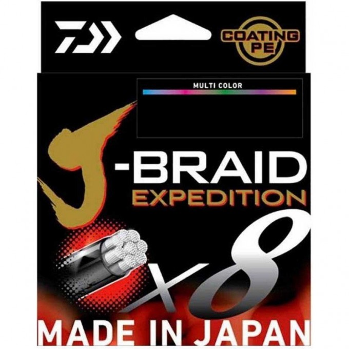 Леска DAIWA J-BRAID EXPEDITION×8E 0.32mm-300m MULTI COLOR 12552-132